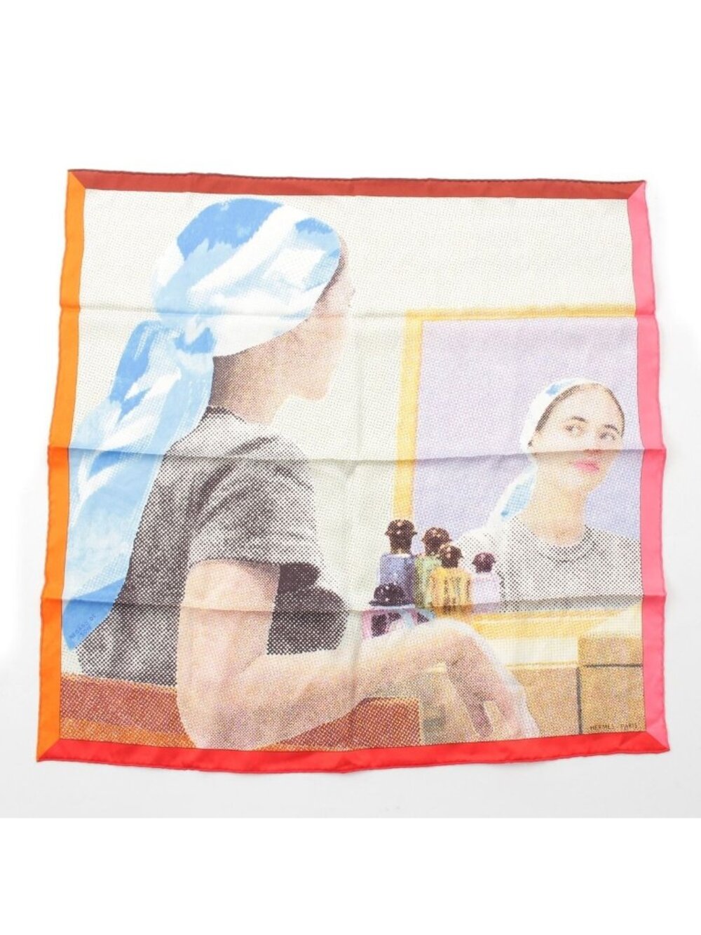 Hermes Carre 70 Regard de Soie Silk Gaze Scarf Multicolor